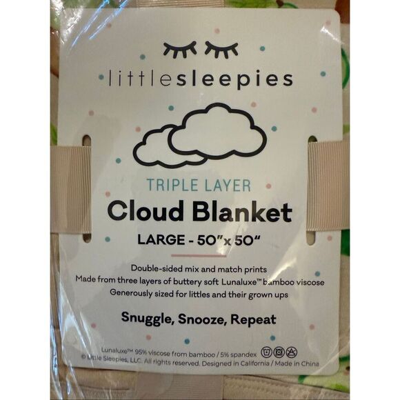 NWT Little Sleepies Avocado Toast Large Bamboo Cloud Blanket - Picture 3 of 5